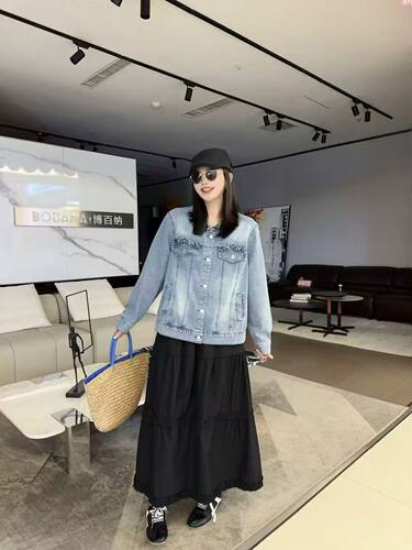 【3.30慧姐大码女装】2026新款牛仔外套DTT5360-