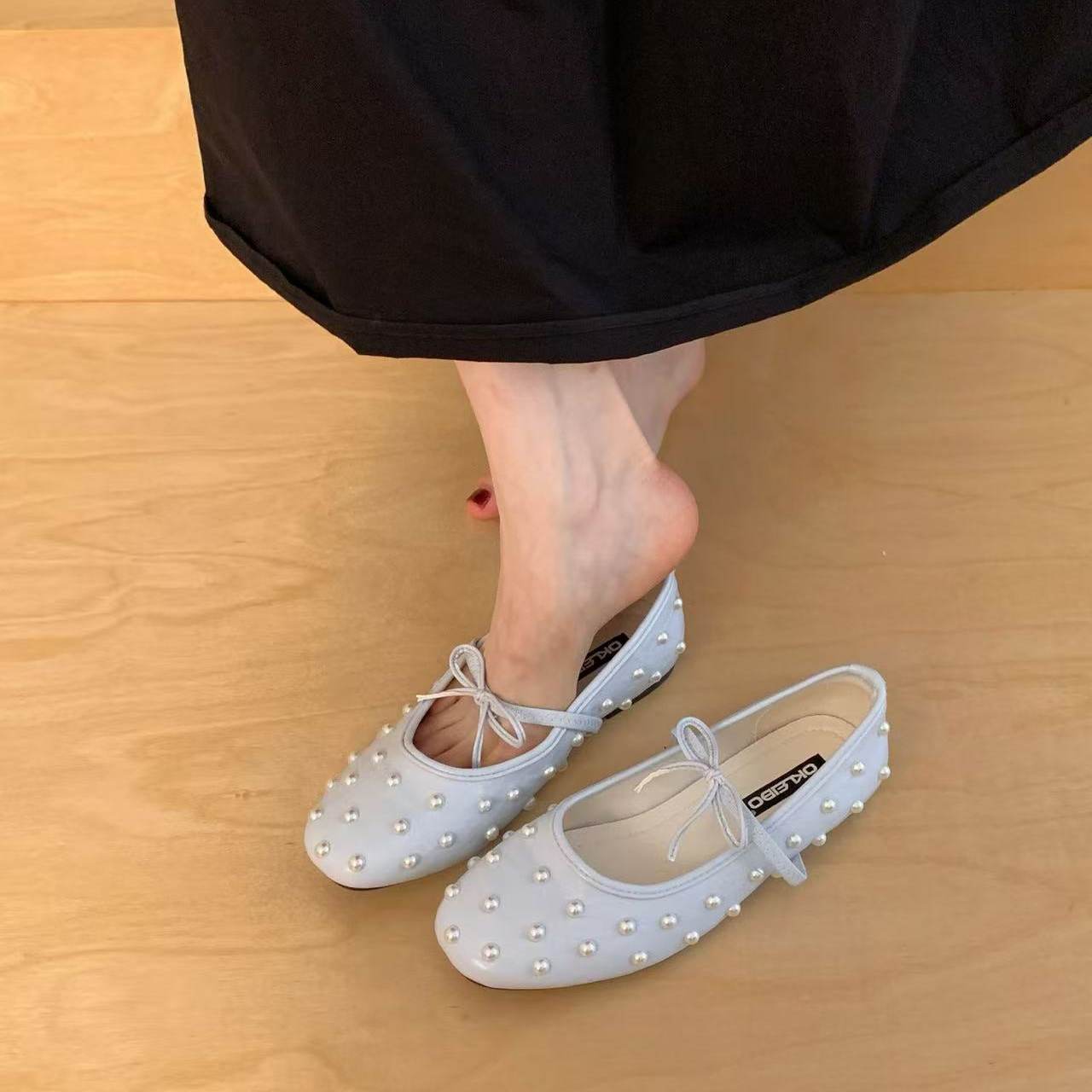 平底玛丽珍鞋女2026新款春季铆钉蝴蝶结一字带配裙子通勤浅口单鞋,女鞋,玛丽珍鞋,淘宝优惠券,粉丝福利购,淘宝优惠卷