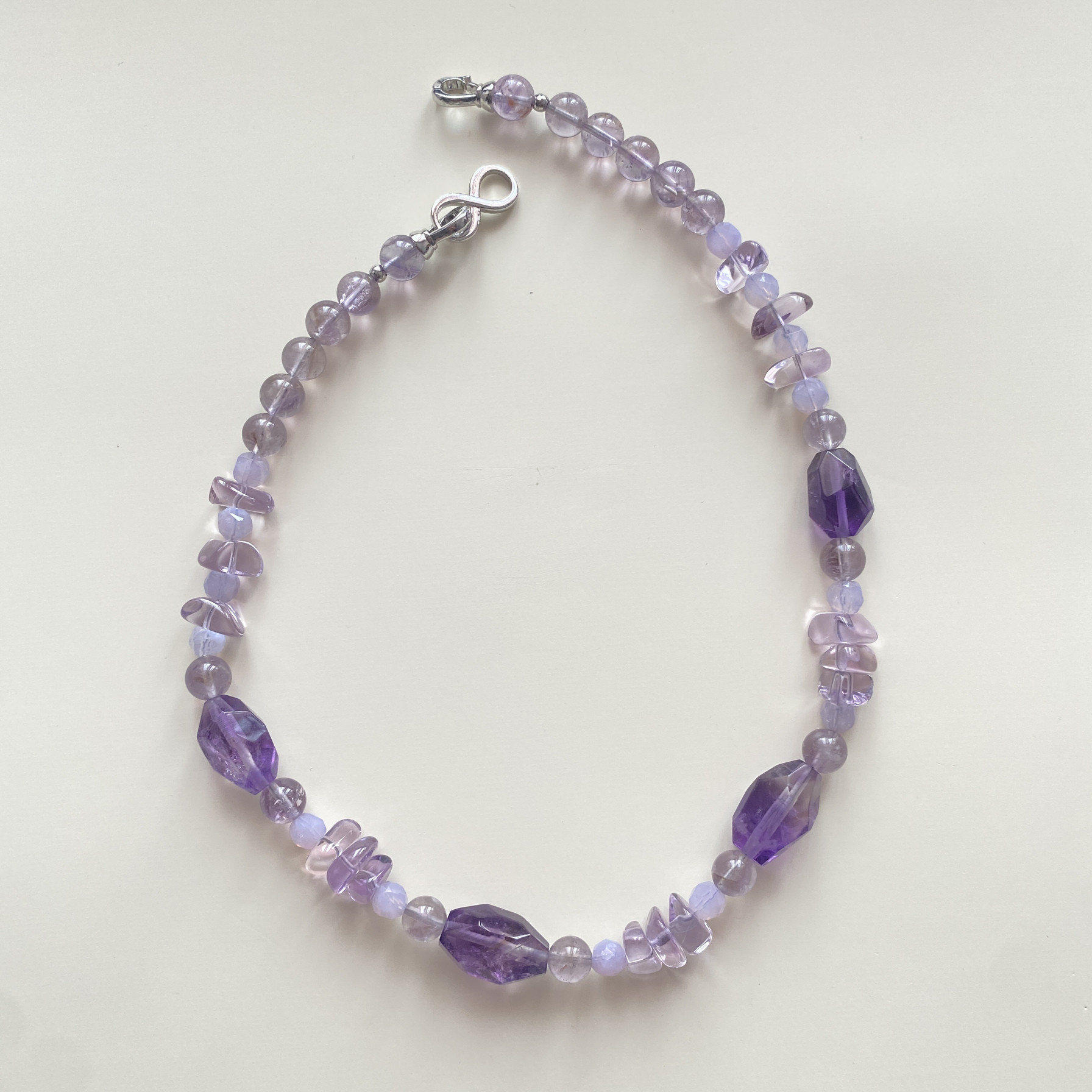 一物一拍天然玻利维亚紫水晶紫玉晶项链紫幽灵毛衣链九紫离火东来