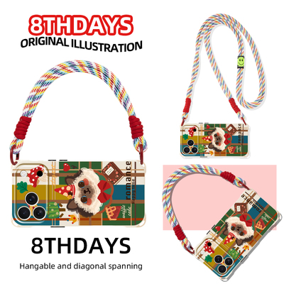 适用苹果16复古挂绳新款17暹罗猫