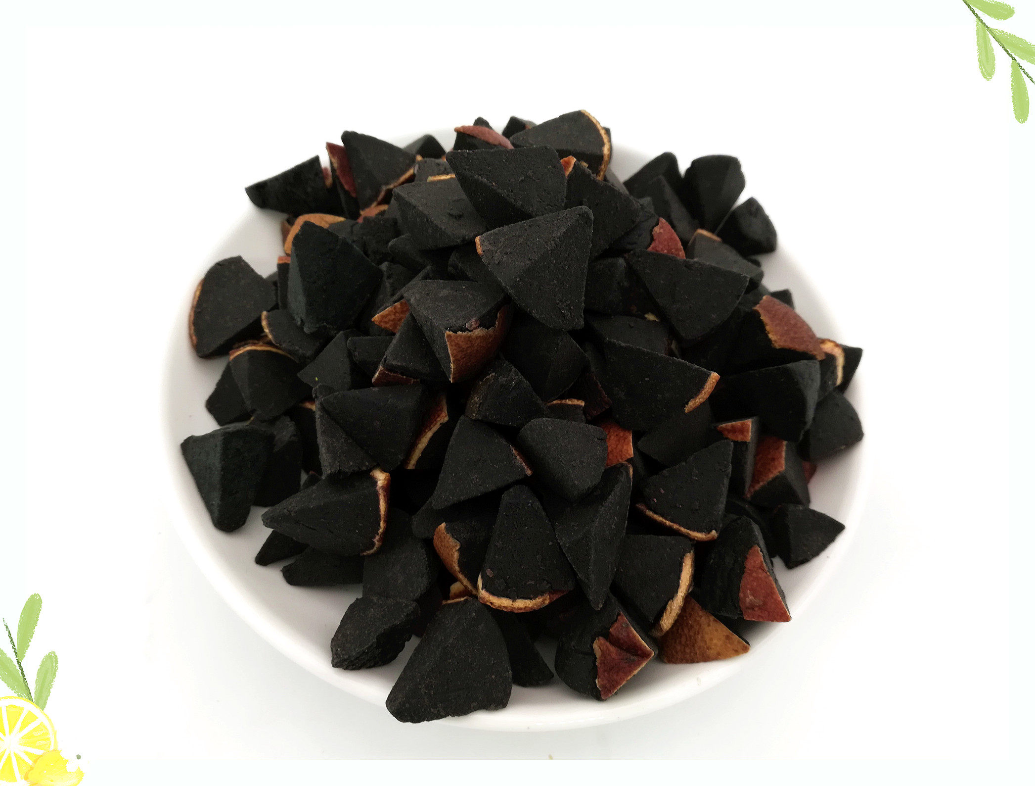 正宗化州橘红黑色加川贝制作黄色加甘草制作切片薄荷味1斤包邮