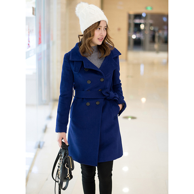 徕倩羊毛中长款通勤毛呢大衣