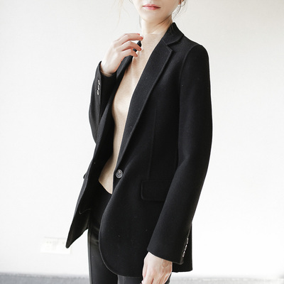 徕倩常规通勤长袖双面羊毛西装