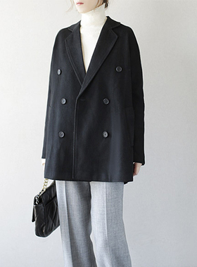 ARTIN徕倩双排扣羊毛大衣洋气时尚减龄女款冬2024新款炸街JK3675