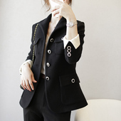 徕倩新品 女高通勤气质小XIANG风高细支羊毛外套 JK3270