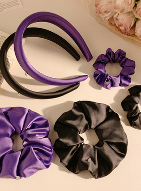 法式复古缎面大肠发圈女高级感慵懒风头饰发绳扎头发超大气质新款