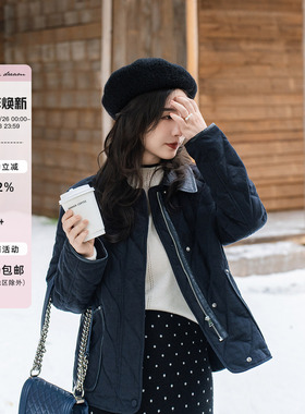 apipedream如一梦 莱赛尔苎麻菱格鹅绒羊皮翻领羽绒服/雨后冬晴