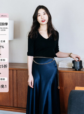 apipedream 简约时尚设计感小众穿搭搭配圆牌挂坠腰链/纤纤金柳