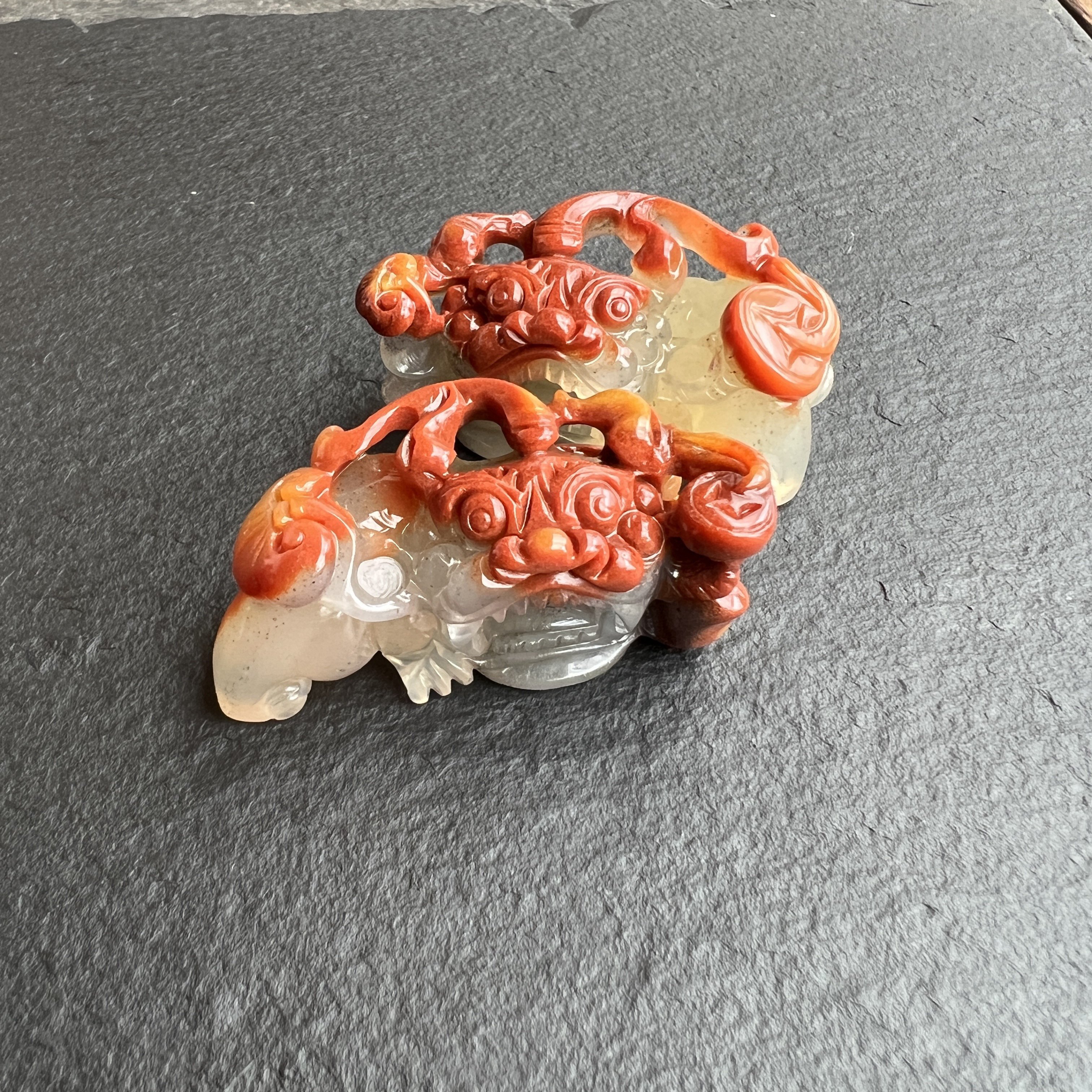 精品天然黄龙玉霸王貔貅吊坠挂件金沙老料手工雕刻一对阴阳眼好工