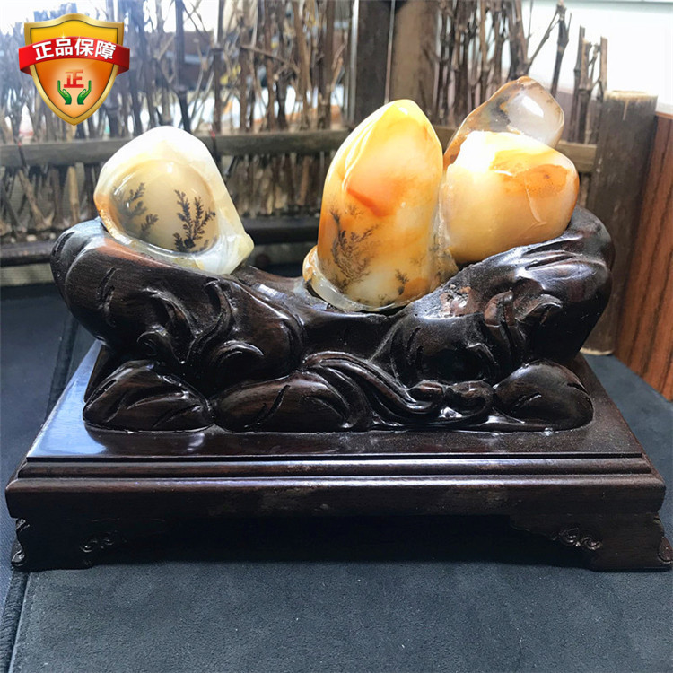 云南天然黄龙玉水草花摆件原封石奇石