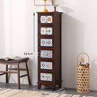 Thickened solid wood chest with narrow seams, simple bedroom and living room drawers, 30cm storage cabinet, corner cabinet thumbnail 6