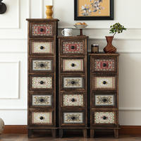 Thickened solid wood chest with narrow seams, simple bedroom and living room drawers, 30cm storage cabinet, corner cabinet thumbnail 8