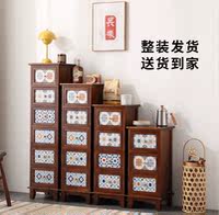 Thickened solid wood chest with narrow seams, simple bedroom and living room drawers, 30cm storage cabinet, corner cabinet thumbnail 7