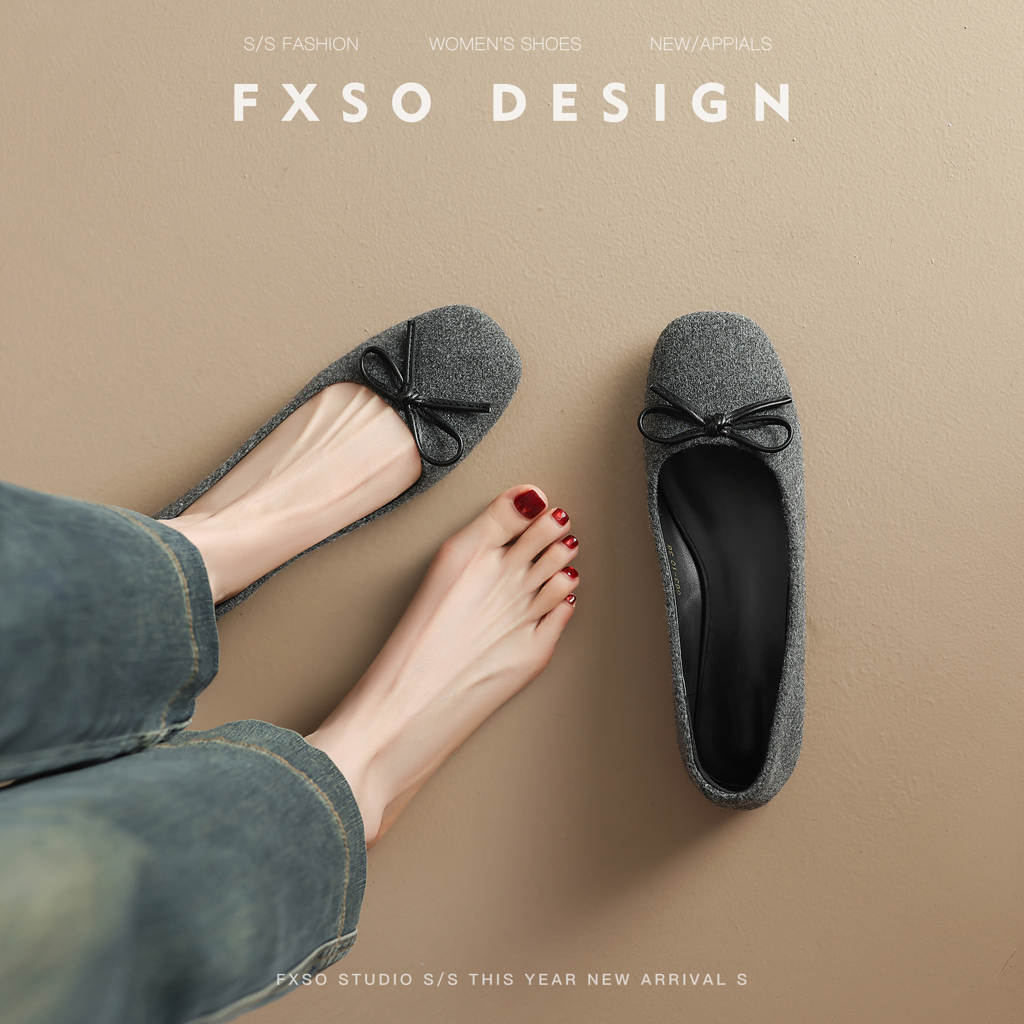 方巷大叔单鞋毛呢玛丽珍鞋