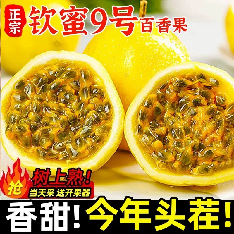 【推荐大果】正宗广西钦蜜9号黄金百香果新鲜特大果当季