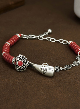 红色玛瑙如意手链女2025新款轻奢小众感手饰送人节日礼物