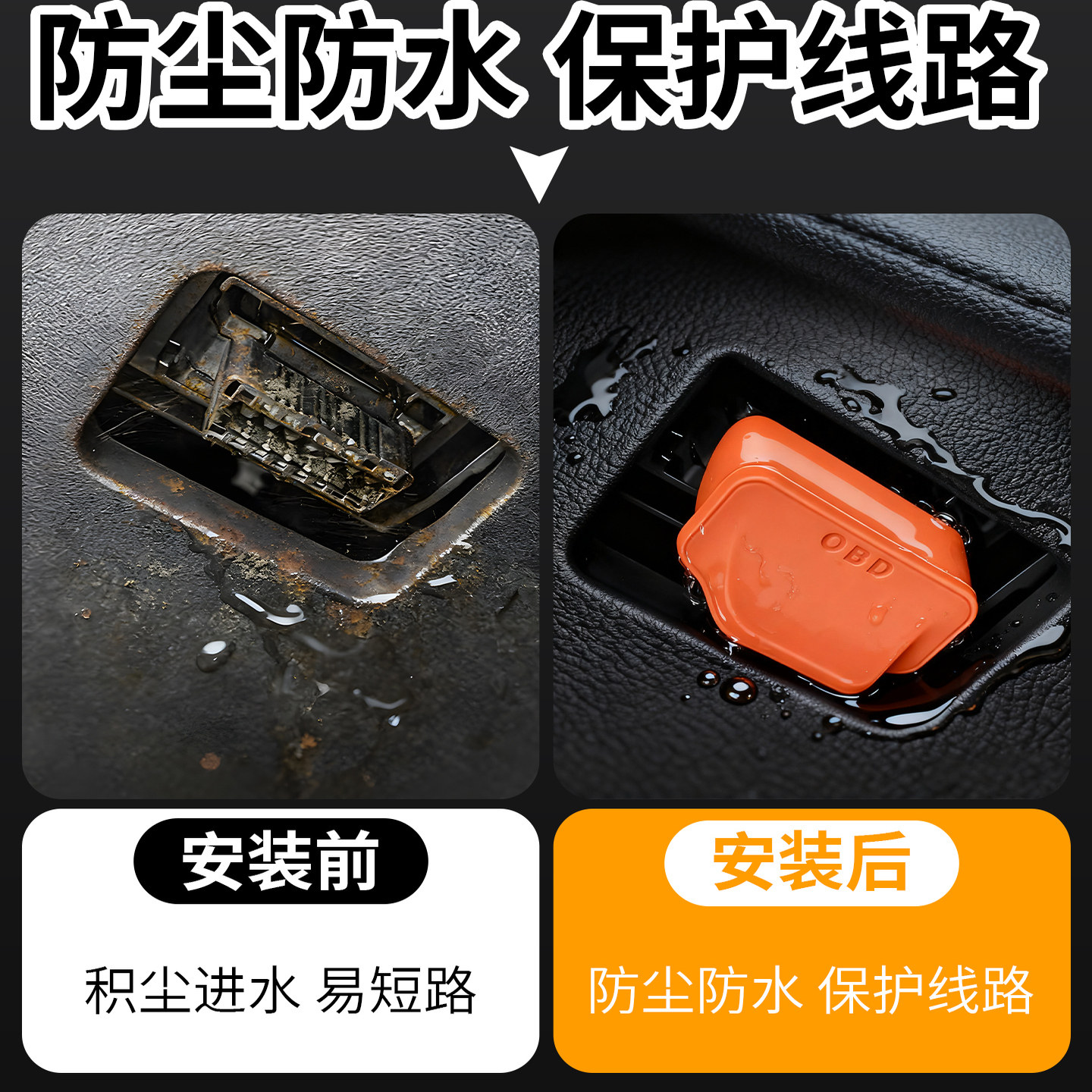 obd接口保护盖适硅胶防尘防水图片