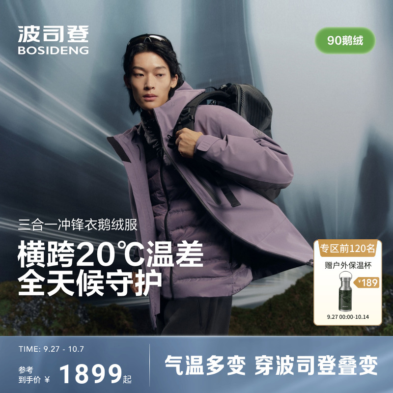 波司登新款冲锋衣鹅绒服