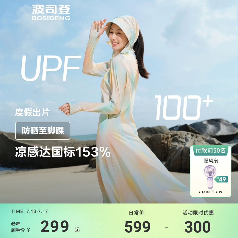 UPF100+凉感透气原纱防晒服长款