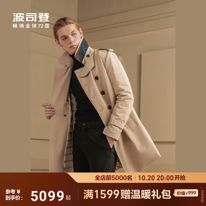 风衣外套鹅绒明星同款波司登