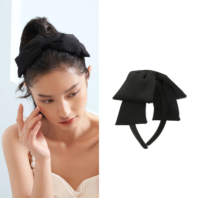 【原版】双层蝴蝶结纤细发箍女百搭复古简约法式头箍【MYA】