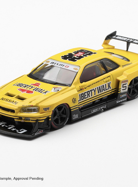 MINIGT 1:64 日产尼桑ER34 超级剪影 Sport黄 1182# 合金汽车模型
