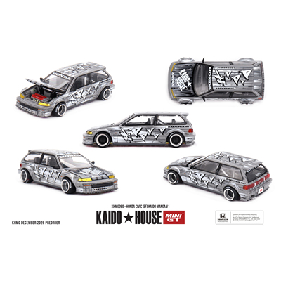 KAIDO MINIGT 1:64 本田思域Civic EF Manga V1 瓦罐合金开盖车模