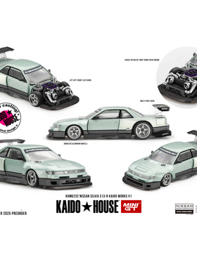 KAIDO MINIGT 1:64 日产尼桑Silvia S13-R WORKS V1 合金开盖车模