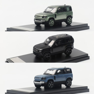路虎卫士90 Land Rover Defender短轴 LCD 1:64 开盖版合金车模黑