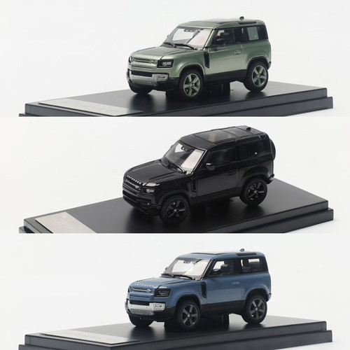 路虎卫士90 Land Rover Defender短轴 LCD 1:64 开盖版合金车模黑