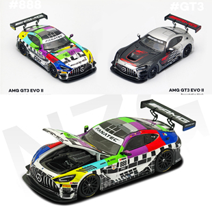 奔驰AMG GT3 EVO II 2025赛季冠军 开盖 Kilo 1:64 合金汽车模型