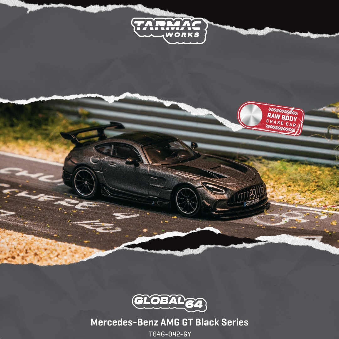 TW 1:64 梅赛德斯奔驰 AMG GT Black Series 灰 合金汽车模型收藏