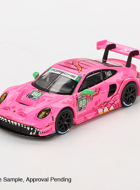 MINIGT 1:64 保时捷911 GT3 R 80# 霸王龙 粉色 仿真合金汽车模型