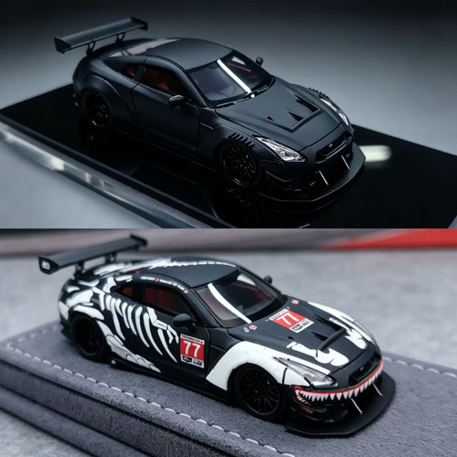 尼桑GT-R R35 LBWK宽体改装 化骨龙 Mechspeed 1:64 树脂汽车模型