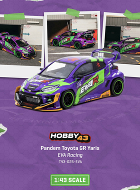 TW 1:43 Pandem火箭兔 丰田GR 雅力士 Yaris EVA Racing 合金车模