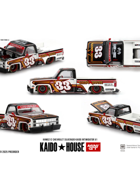 KAIDO MINIGT 1:64 雪佛兰Chevrolet Sliverado 皮卡合金开盖车模
