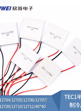 半导体制冷片12V空调水冷饮水机电子diy散热套件TEC1-12706/40*40