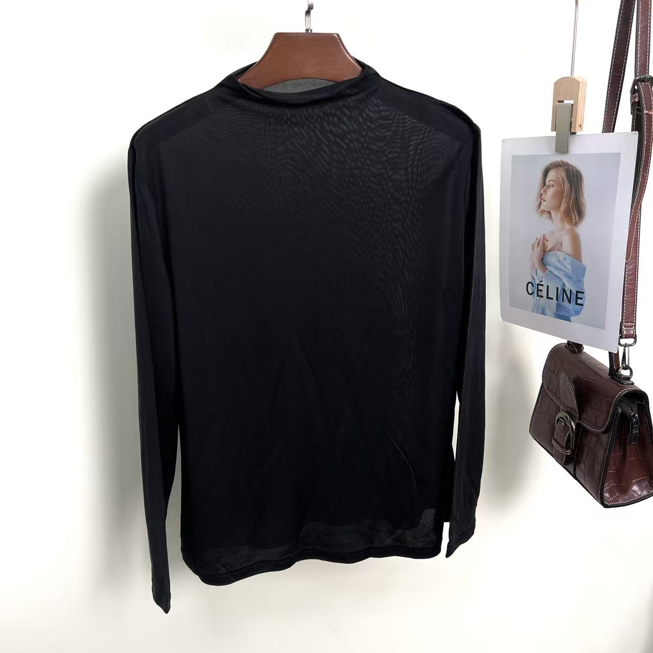 米瑞多娜 加捻自由领100%桑蚕丝  11.17真丝针织上衣打底衫