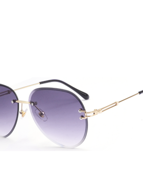 墨镜切边复古风圆形带度数太阳镜