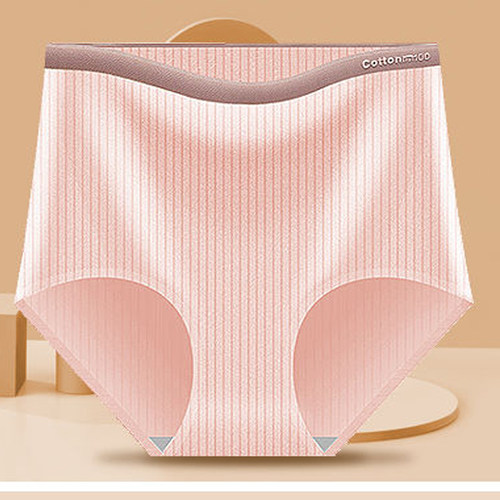 内裤无痕高腰女士纯棉抗菌抑菌大码全棉塑形提臀三角裤衩短裤底裤