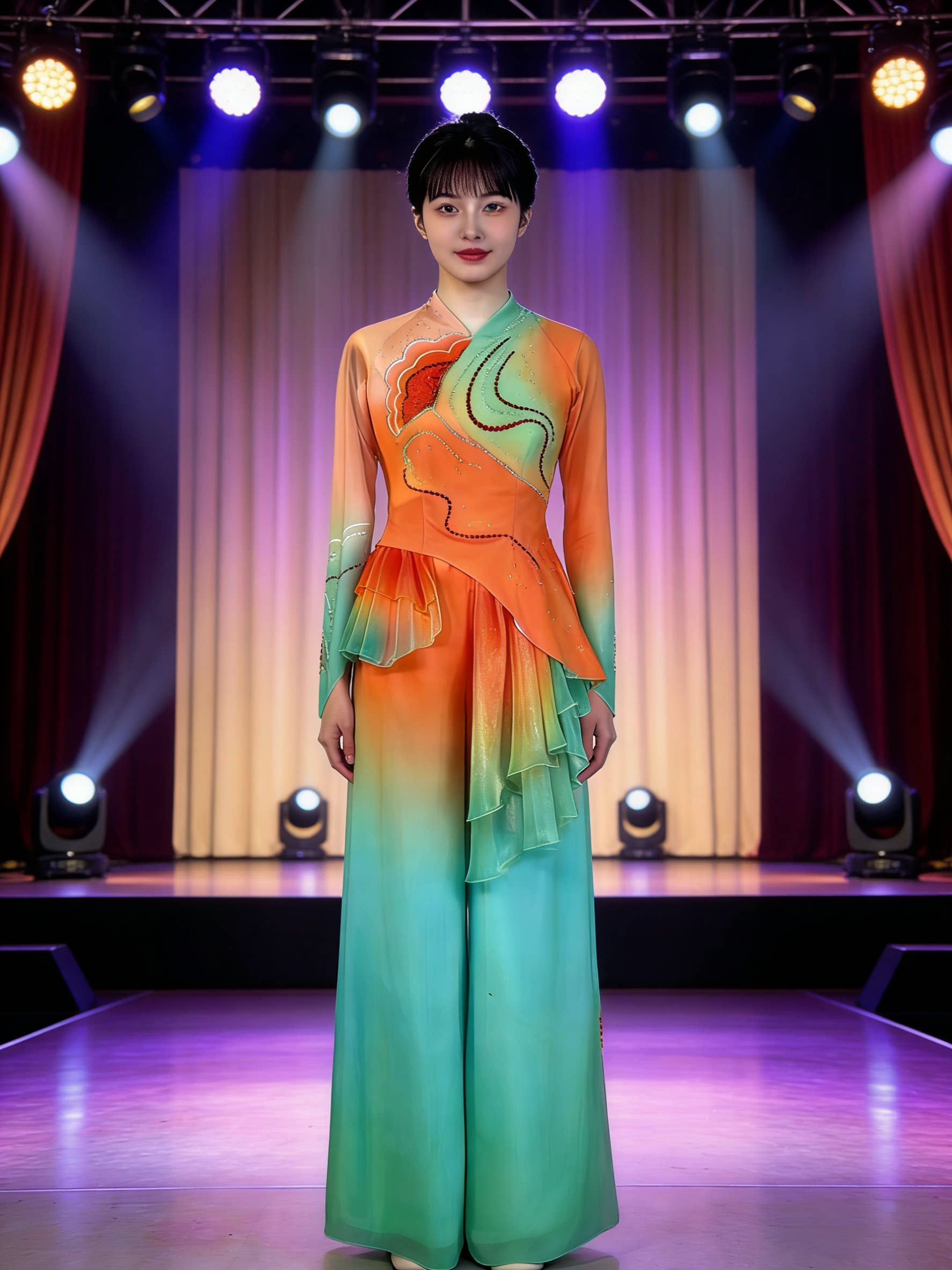 女子群舞春望舞蹈服安徽花鼓灯演出服胶州秧歌服民族民间舞十九届