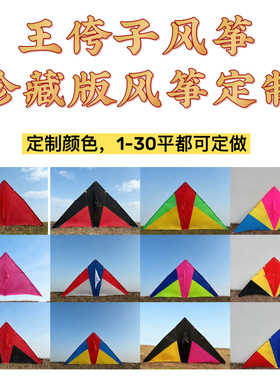 王侉子潍坊风筝珍藏版伞布颜色定制网红高档大型（碳杆/树脂杆）