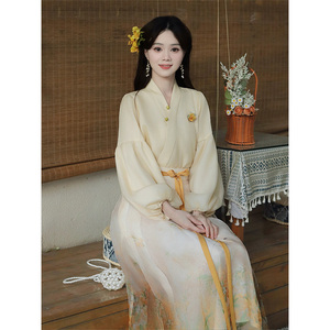瑶西【风筝逐信】汉服国风女装套装日常春季新款新中式古风裙子