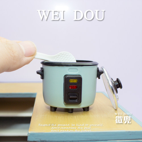 娃娃屋配件微缩食玩迷你电饭锅