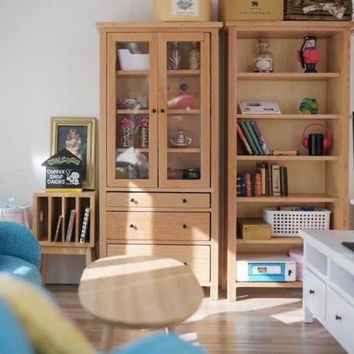 ob11家具模型微缩书柜斗柜