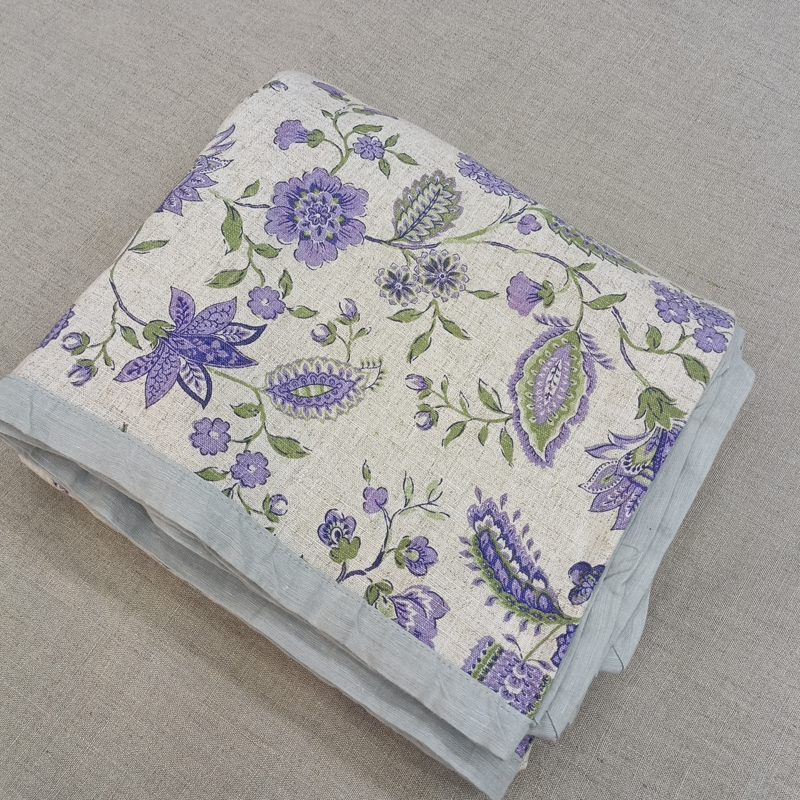 【专享06】重磅亚麻加厚印花床单大尺寸睡单纯亚麻干爽透气