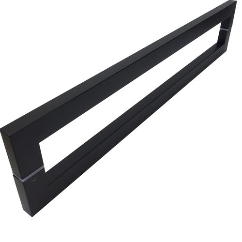 哑黑方管不锈钢玻璃门大拉手把手