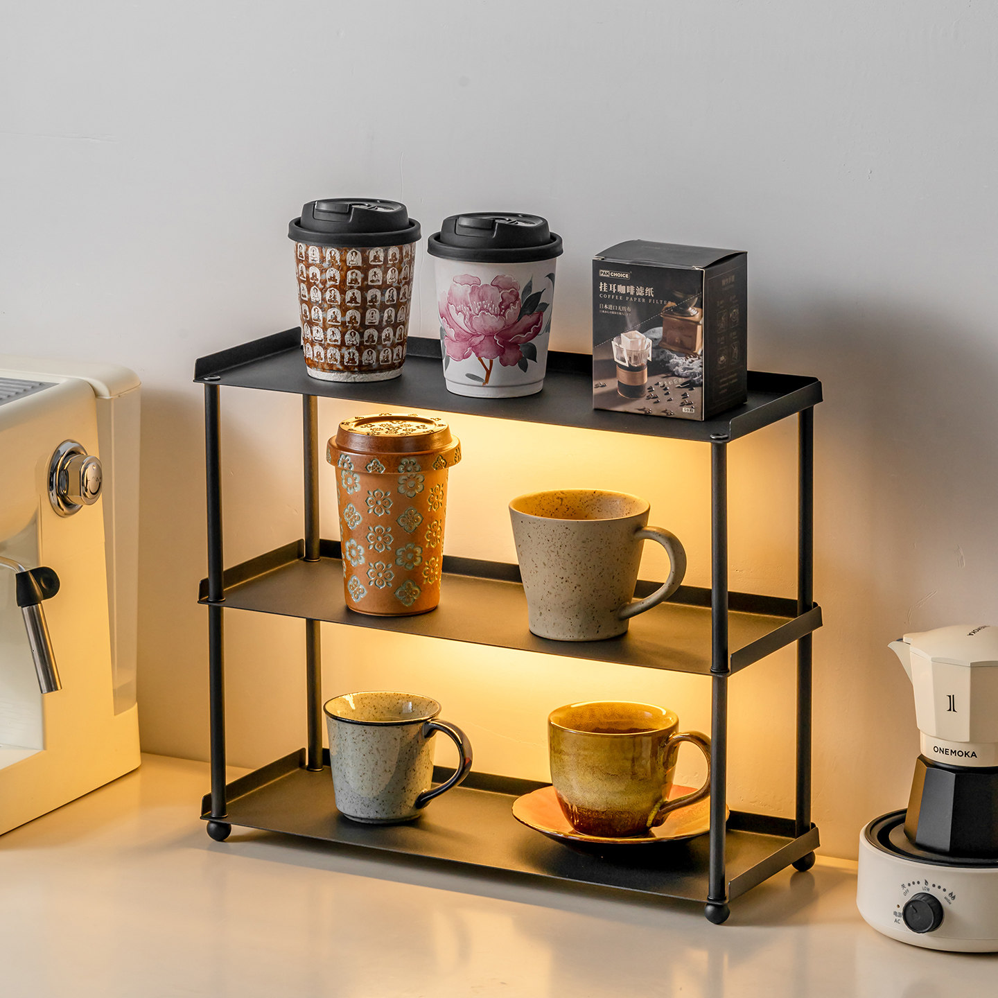 尚器琉光铁艺茶棚双层三层可拆装茶具收纳架茶杯架咖啡杯架子桌面,餐饮具,茶道/零配,淘宝优惠券,粉丝福利购,淘宝优惠卷