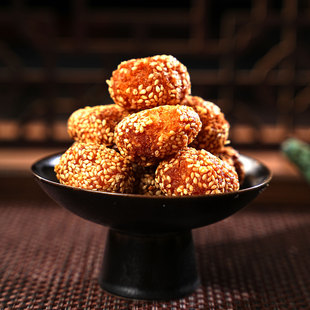 河南杨家将芝麻球传统点心香麻笑口软心老式糕点点心独立包装零食