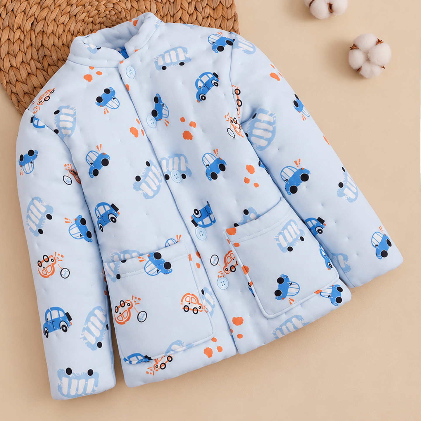 纯手工中大童棉花棉袄冬季加厚宝宝弹力保暖居家儿童棉衣校服神器